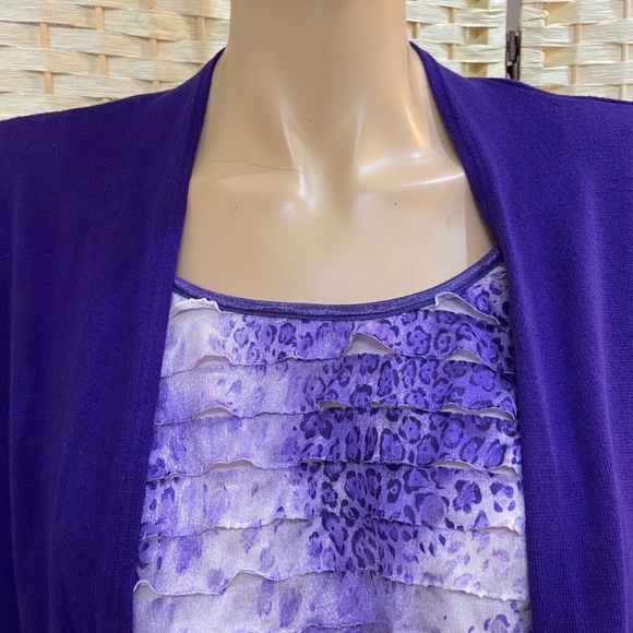 2pc Purple Top and Skirt Set - Picture 5 of 10
